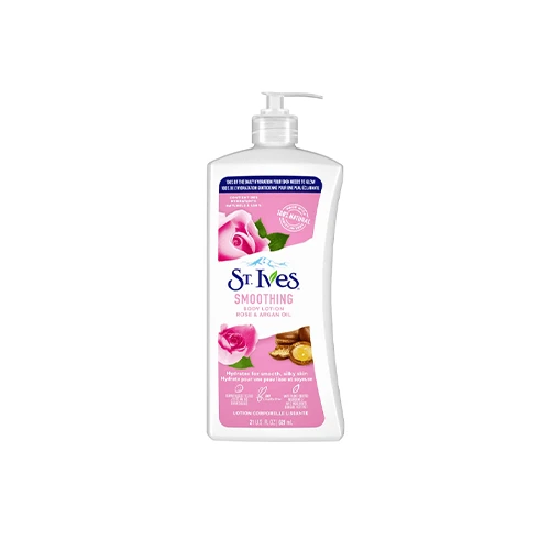 لوشن الجسم استيف بزيت الارغان وزيت الورد  - St. ives Body Lotion with Argan Oil & Rose Oil, Pump